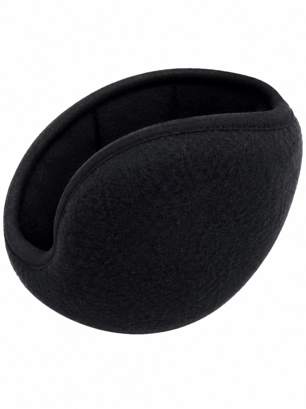 Black Fleece Foldable Ear Warmers Winter Sports Earmuffs Unisex